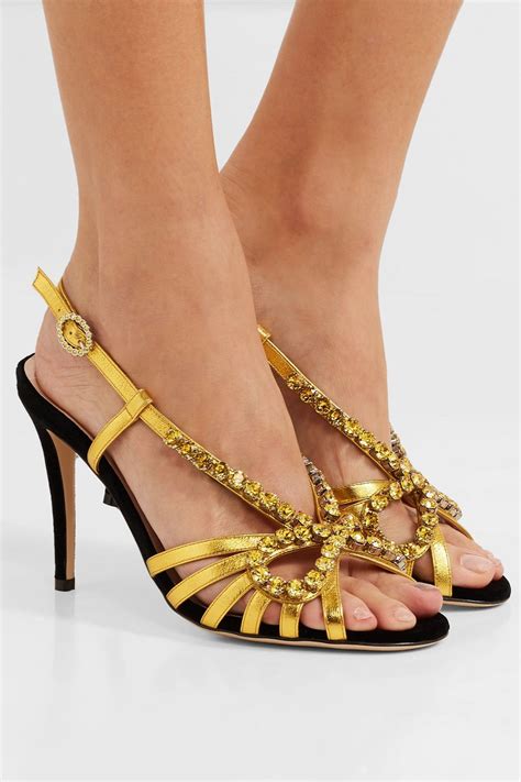 leather gucci sandals|gucci crystal embellished sandals.